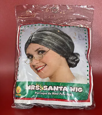 Rubies Old Lady Grandma Mrs. Claus Grey Bun Wig Adult Halloween Costume 50830 • $12.99