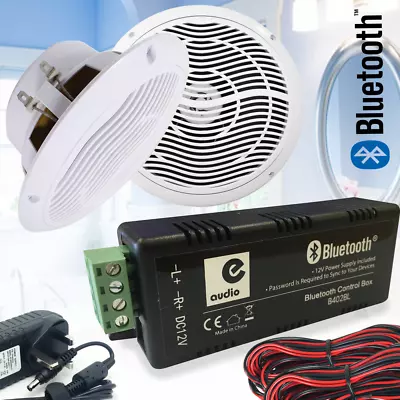 UKDJ 80w Wireless Bluetooth Home Bathroom Moisture Resistant Ceiling Speaker Kit • £40.99