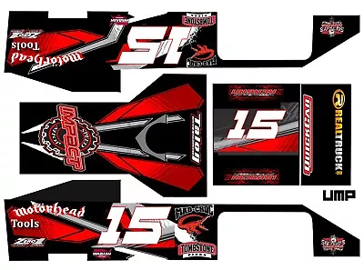 #15 Mike Reagan  Motorhead Tools MadCroc UMP Dirt Modified 1/24 Waterslide Decal • $10.99