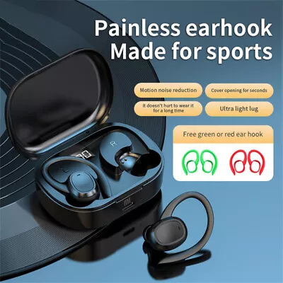 Wireless Bluetooth Earphones Headphones Sport Gym Earbuds With Mic Sweatproof AU • $23.74