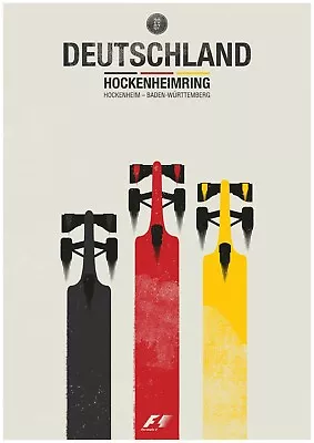 German F1 Ferrari Hockenheim Vintage Retro High Quality 22inx17in Art Poster # • $64.95