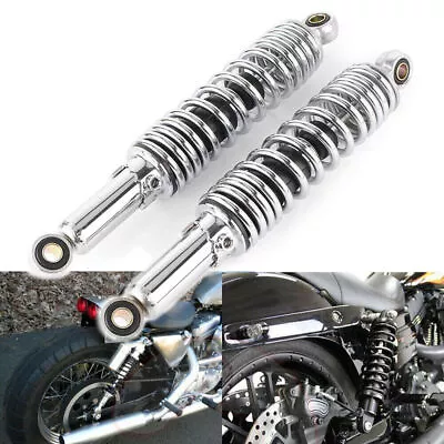 2pcs Chrome 12.5'' 320mm Motorcycle Rear Air Shock Absorber Suspension Dirt Bike • $44.99