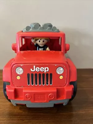 Rare Vintage Block Jeep Wrangler Jeep Toy Red  • $29.20