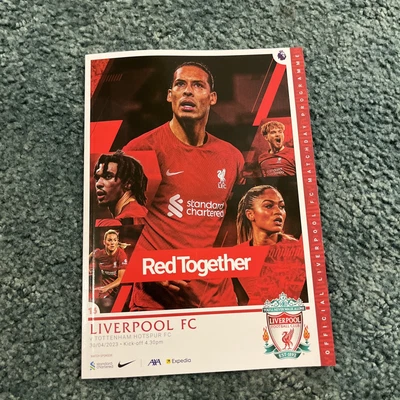 £1 • Buy LIVERPOOL  V  TOTTENHAM  29th APRIL 2023 OFFICIAL PROGRAMME