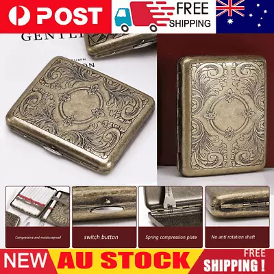 Vintage Cigarette Case Pocket Smoking Storage Box Men Gifts Tobacco Cigar Holder • $18.33