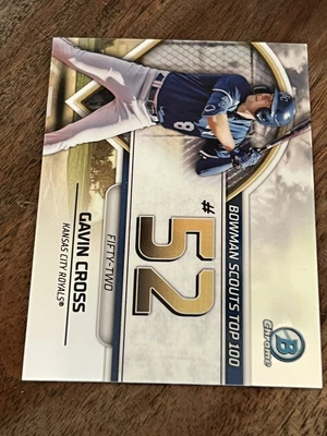 $0.99 • Buy Gavin Cross 2023 Bowman Scouts Top 100 Rookie Chrome Refractor Card Insert