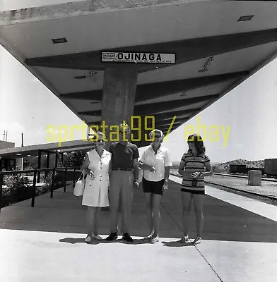 Ojinaga Train Station Mexico - C1960s - Vintage Railroad Negative • $26.45