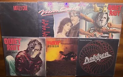 Pre-Owned Vinyl Lot-Motley Crue Ratt Dokken Quiet Riot Etc. • $48