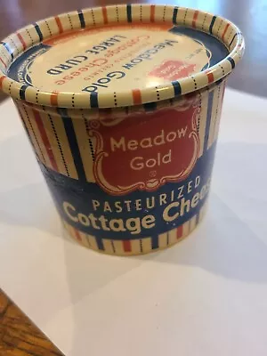 Vintage Meadow Gold Cottage Cheese Container • $22.50