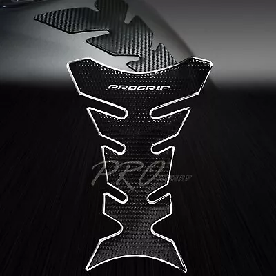 Vinyl Pro Fuel/Gas Tank Pad Motorcycle/Bike Grip Protector Black+Chrome Silver • $17.88