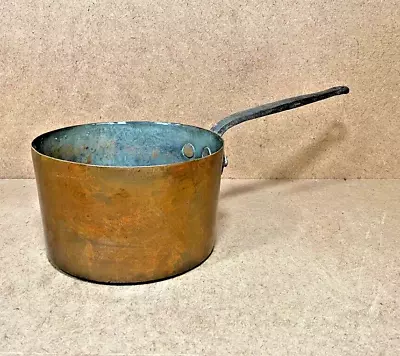 Vintage Copper Sauce Pan Copper Pot 8  X 4.5  • $59.99