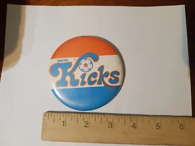 Vintage Minnesota Kicks Large Pinback Button Pin • $16.20