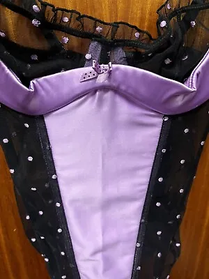 Tagged Next Purple And Black Corset Size 34A Fasten At Back • £9.99