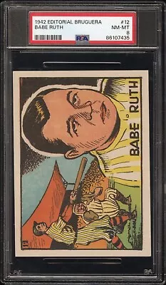 1942 Editorial Bruguera Babe Ruth PSA 8 • $15000