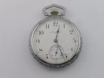 Vintage Elgin Pocket Watch Fancy Case Grade 291 7j 16s 49mm 1905 • $40