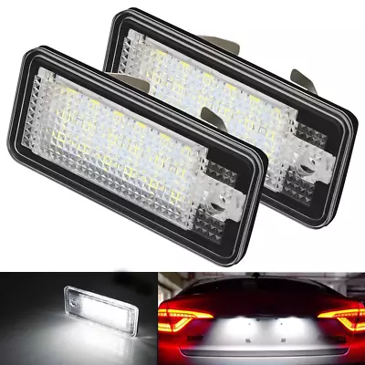 2Pcs For Audi A4 A6 A8 2004-2012 Xenon White LED License Number Plate Light Lamp • $11.39