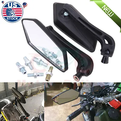2Pcs Universal Scooter Rearview Mirrors Pair Moped ATV Motorcycle Backup Mirror • $14.14