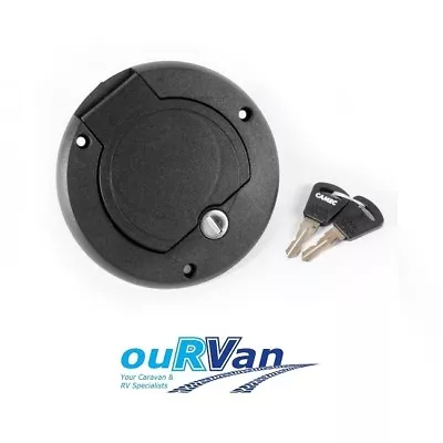 1 X Camec Caravan Water Tank Water Filler Locking Flap Black 25mm Hose 039946 • $44.99