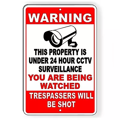 You Are On Camera Video Surveillance Security 8  X 12  Aluminum Sign Alarm CCTV • $9.99