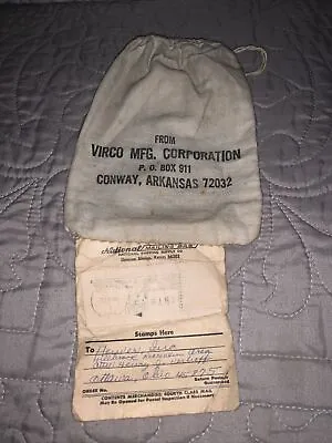 VTG 1968 NATIONAL MAILING BAG FOURTH CLASS CLOTH MAIL BAG KANSAS Arkansas • $9.99