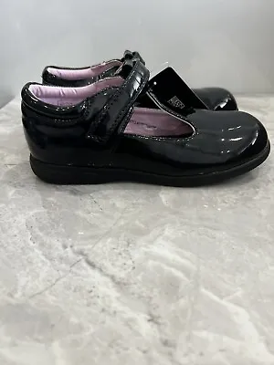 Girls Black Patent Miss Fiori Shoes Size Uk 2 Brand New #F4 • £8.50