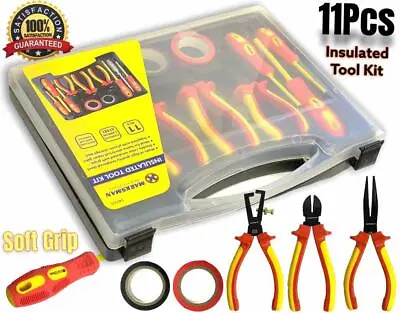 £24.99 • Buy 11PCS Electricians Screwdriver Set Electrical Fully Insulated Tool W/ Kit Case