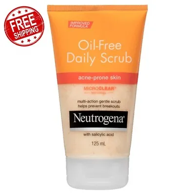 Original Neutrogena Oil-Free Daily Scrub Cleans Deep Into Pores Acne 125ml • $22.43