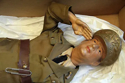 1940s WWII Military GENERAL MACARTHUR Composition Doll - Freundlich Novelty Corp • $100