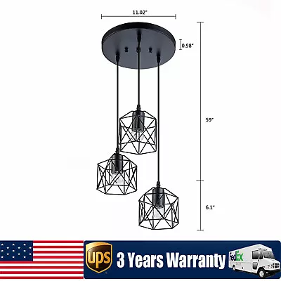 3-Head Hanging Ceiling Light Pendant Lighting Kitchen Island Chandelier Fixture • $35