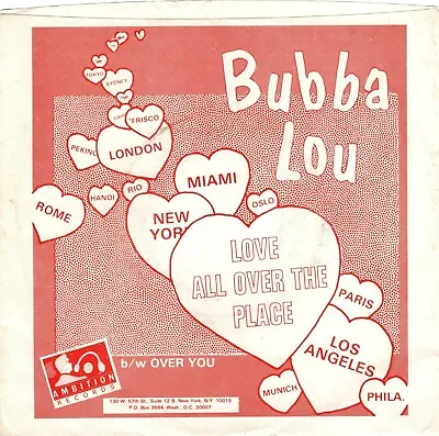 Bubba Lou NM Modern Soul 45 Rpm  Love All Over The Place  • $3