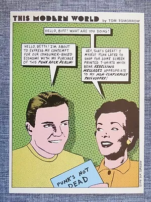 1991 Conformist Consumerism Vintage Postcard Comic Humorous Parody Tom Tomorrow • $4.49