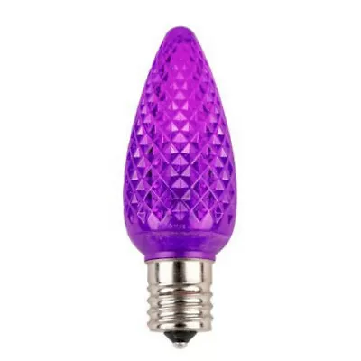 LED C9 PURPLE Light BULB Faceted CHRISTMAS Replacement 5 Diode E17 Base NEW • $1.95