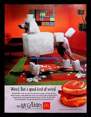 McDonald's McGriddles Sandwich 2003 Poodle Dog Print Magazine Ad Poster ADVERT • $9.99