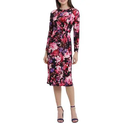 Maggy London Womens Floral Twist Front Daytime Midi Dress BHFO 8661 • $37.99