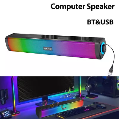 BT&Wired Computer Speakers Stereo Sound Bass Speaker Subwoofer For PC Laptop • £15.99