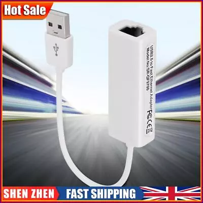 USB2.0 To RJ45 Ethernet Network Card Wired 10/100M Accessories For PC Laptop Mac • £5.51