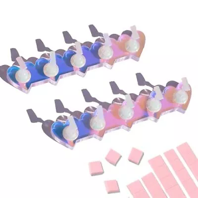  2 Set Nail Stands For Press On Heart-shaped Nail Holder For Painting Sliver • $18.21