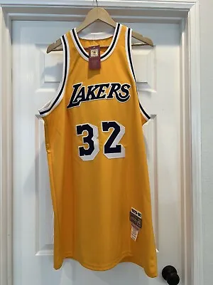 Mitchell Ness Los Angeles Lakers Magic Johnson NBA Gold Jersey 1979-1980 • $159