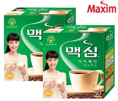 Korean Instant Maxim Decaf Coffee Mix Collection 100T (50Sticks X 2Packs) • $62.69