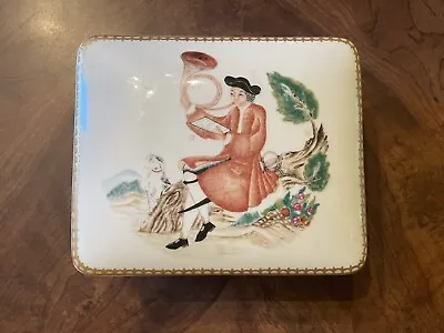 Vista Alegre Mottahedeh Porcelain Trinket Card Cigarette Table Box VA Portugal • $55