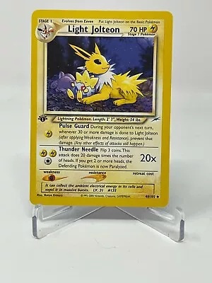 $74.99 • Buy Pokemon Neo Destiny 1st Edition Light Jolteon 48/105 Non-Holo Pack Fresh NM SC