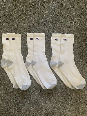 Vintage Champion Tube Socks 3 Pack Size 10-13 Made In USA New Rare • $59.99