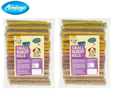 £12.98 • Buy 2 X 100 Pks Goodboy Premium Quality Mixed Munchy Rolls  Dog Treat Chew 05194
