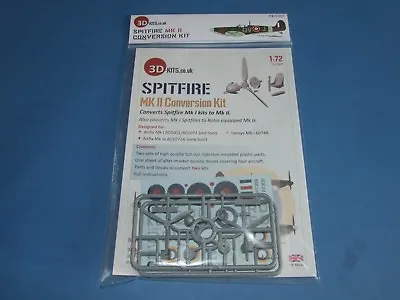 3D-Kits 1:72 Spitfire Mk II Conversion Kit Fits Airfix Tamiya & Others • £7.15