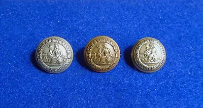 Three Large (25mm) LNWR Railway Uniform Buttons • £4.95