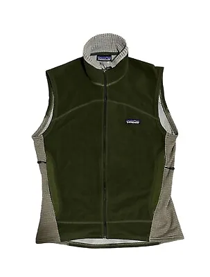 $44.99 • Buy Patagonia Green Gray Fleece Polartec Thermal Pro Zip Front Vest Men's Size Small