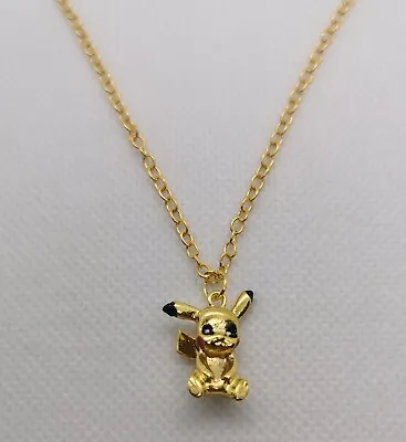 £9.99 • Buy New Pokemon Gold Pikachu Pendant Necklace Cartoon Jewellery