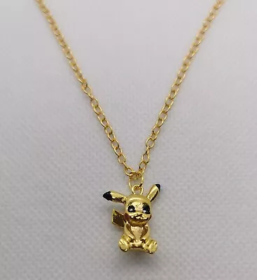 £9.99 • Buy New Pokemon Gold Pikachu Pendant Necklace Cartoon Jewellery