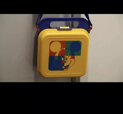 Retro Tupperware - Disney Mickey Mouse Lunch Box - Vintage Rare Yellow & Blue • $10