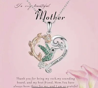 To My Beautiful Mother Necklace Fr: Daughter|Son Mom Heart Necklace Gift Set • $14.95